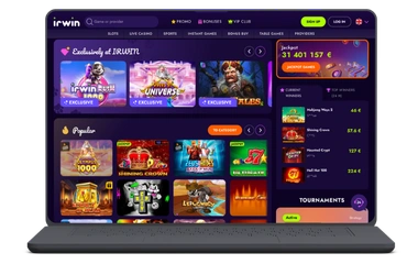 Irwin Casino prijavi se